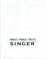 Singer 1802/1852/1872 Instruction Manual