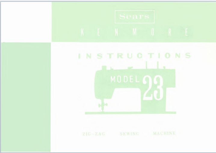 Kenmore Model 23 Instruction Manual