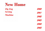 New Home 540-545 Instruction Manual
