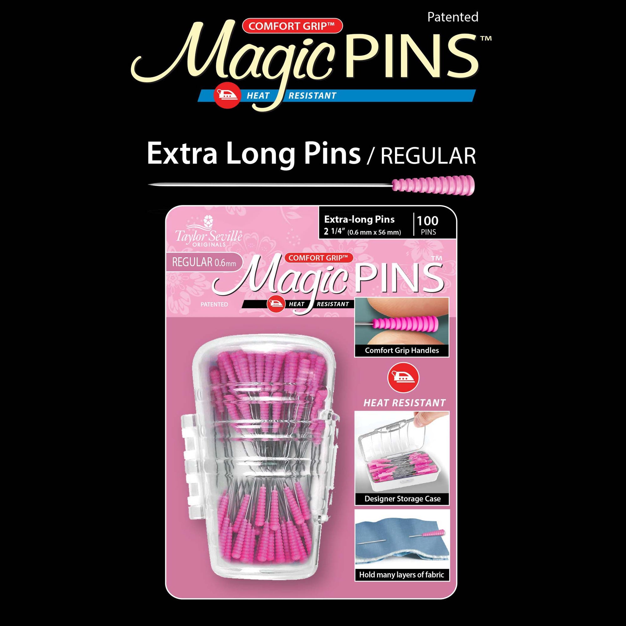 Magic Pins Extra Long 100pc - Regular
