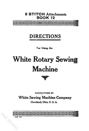 White Rotary Book 12 Instruction Manual