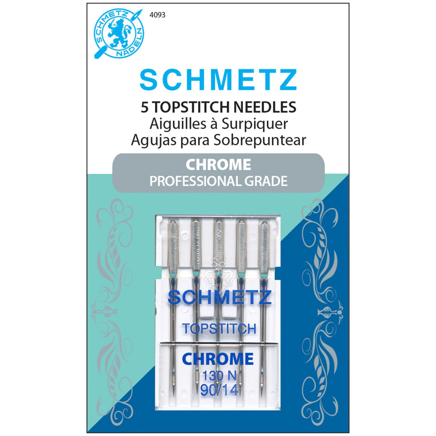 Schmetz Chrome Topstitch Needles - 90/14
