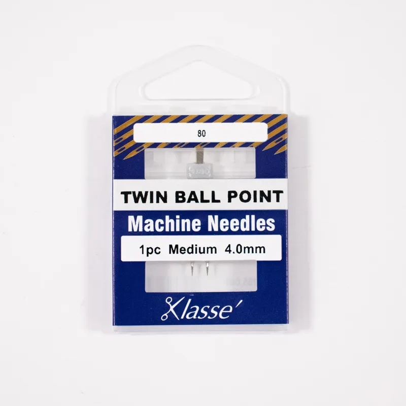 Klasse Twin Ballpoint Needles - 4.0mm/75