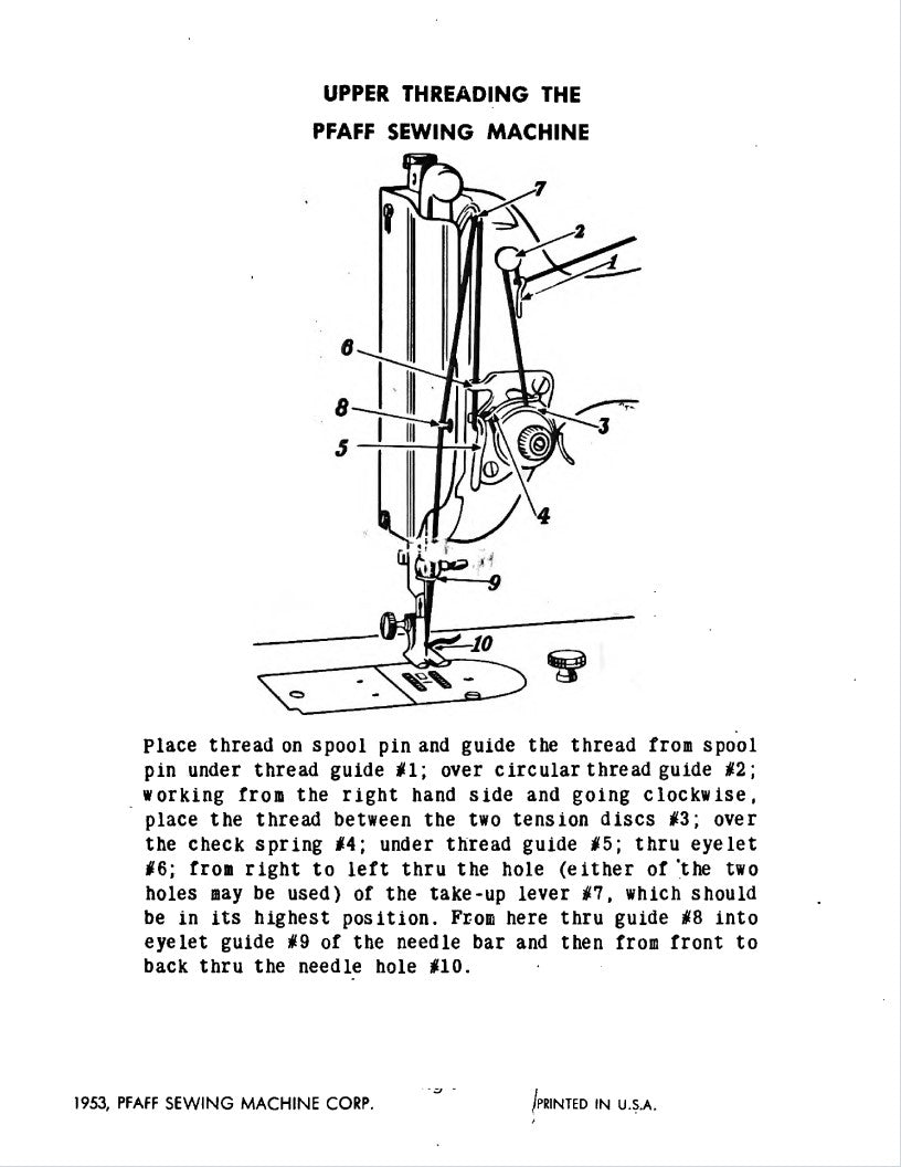 Instruction Manual, Pfaff Dial A Stitch