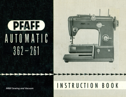 Instruction Manual, Pfaff 362