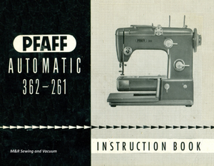 Instruction Manual, Pfaff 362
