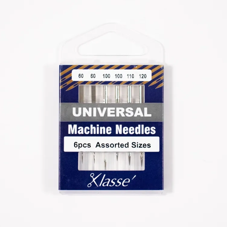 Universal Needle, Asst 60/8 (x2), 100/16 (x2), 110/18, 120/20, Pkg.6