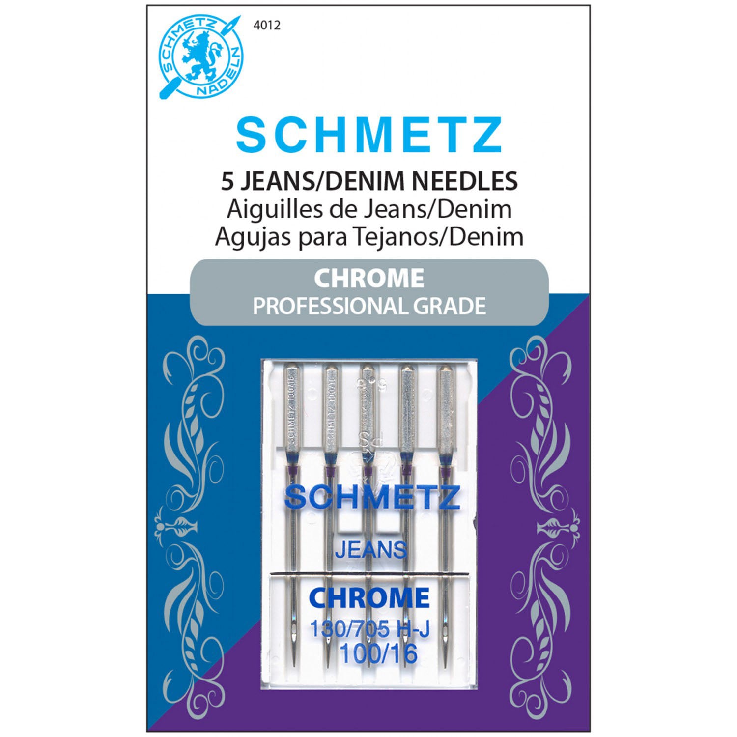 Schmetz Chrome Denim Needles - 100/16