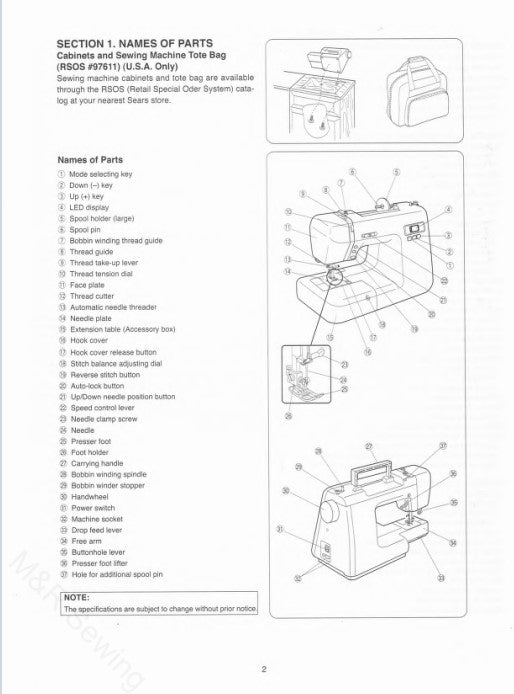 Instruction Manual, Kenmore 385.19110