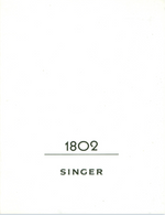 Singer 1802 Instruction Manual