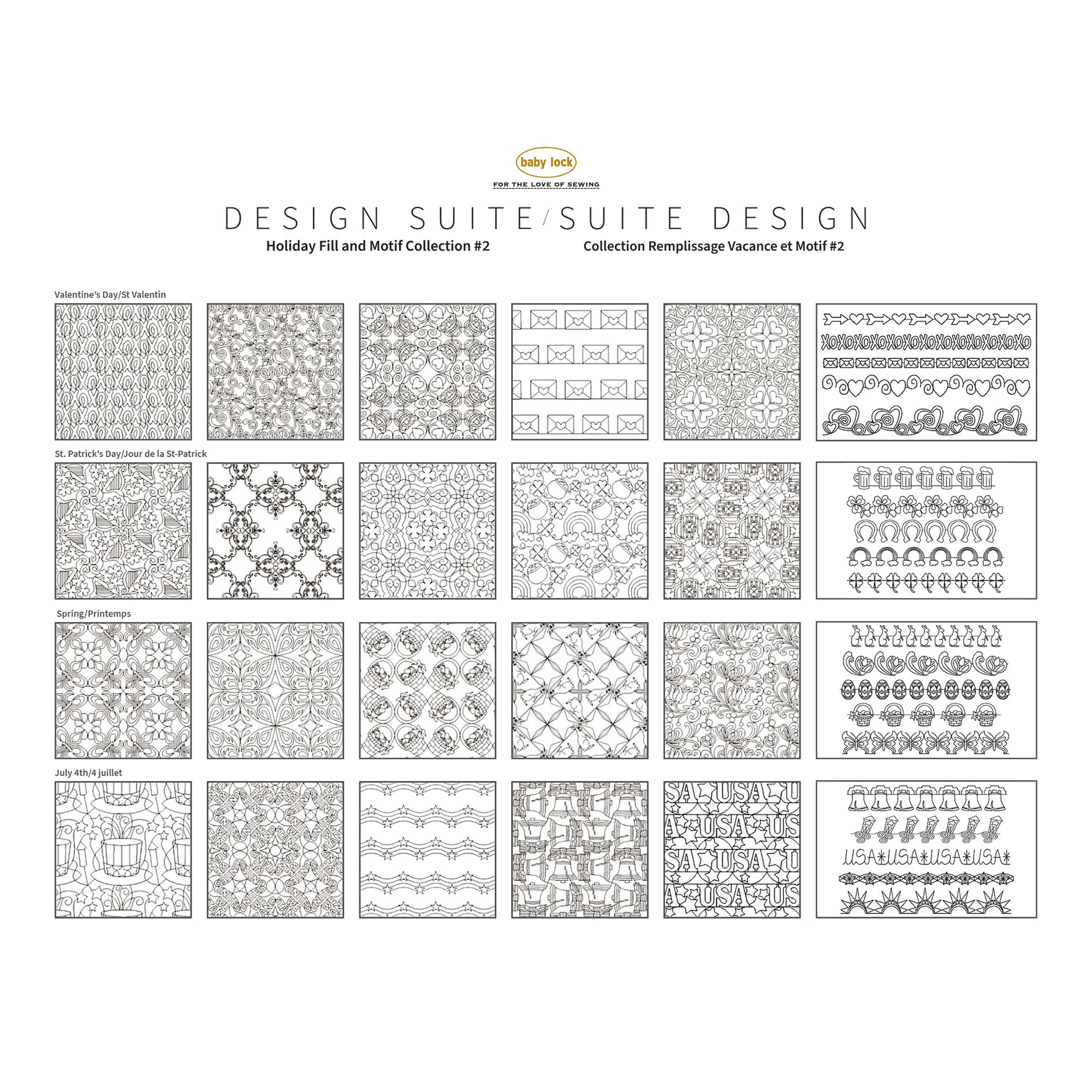 Baby Lock Fills & Motifs Holiday Collection #2 - Spring/Summer