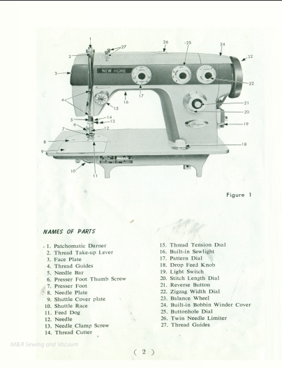 New Home 556 Instruction Manual
