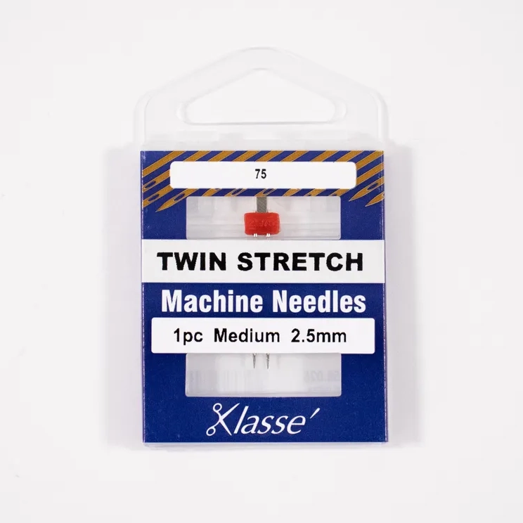 Twin Stretch Needle, 2.5mm/75, pkg.1
