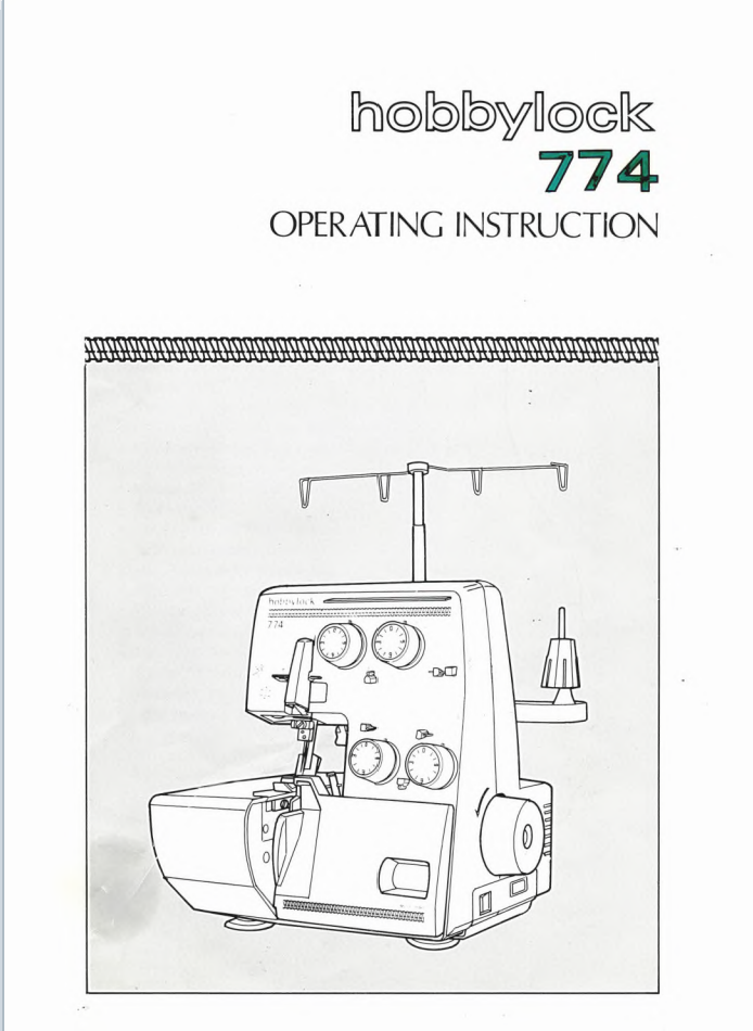 Pfaff HobbyLock 774 Instruction Manual