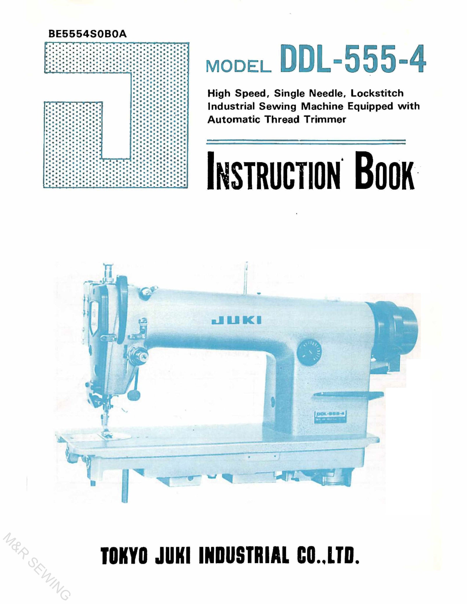 Juki DDL-555-4 Instruction Manual