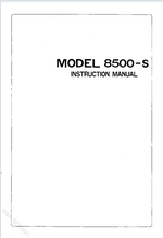 Instruction Manual, Riccar 8500S