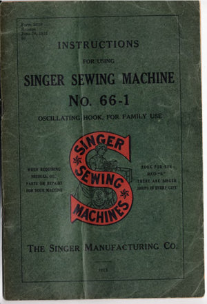 Singer 66-1 Instruction Manual