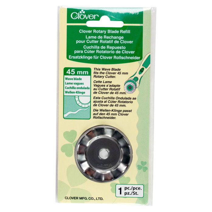 Clover Rotary Cutter Wave Blade Refill - 45mm