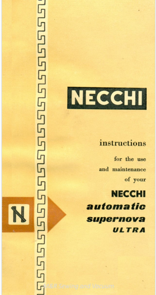 Necchi SuperNova Automatic Ultra Instruction Manual - mrsewing