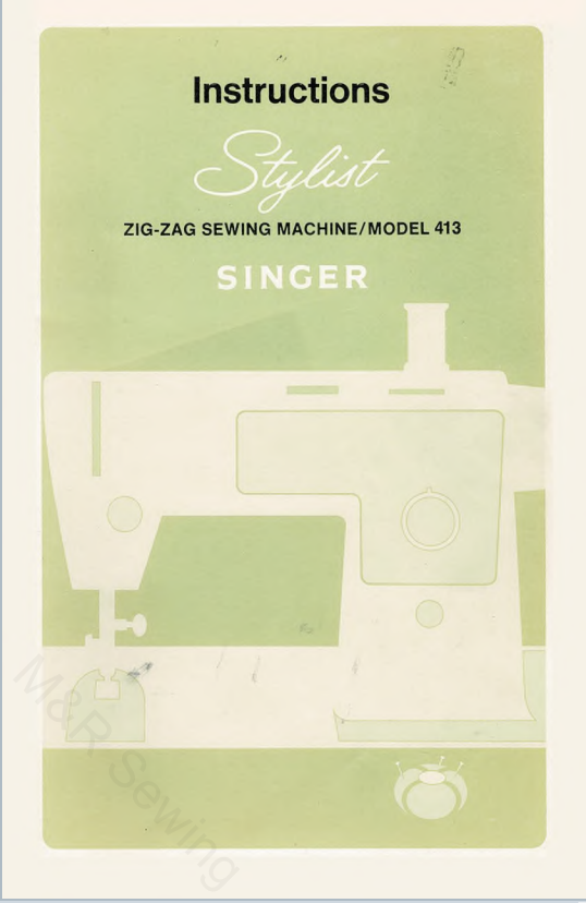 Instruction Manual, Singer 413