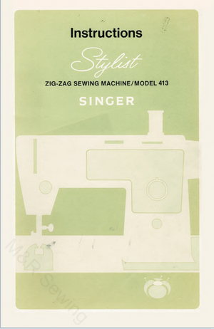 Instruction Manual, Singer 413