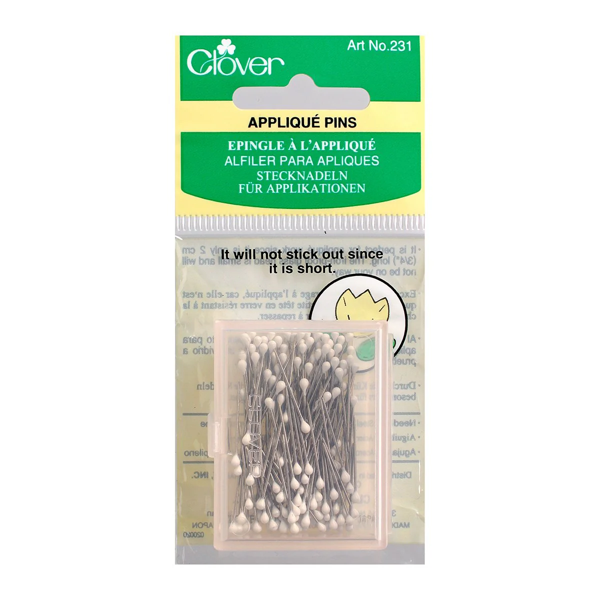 Clover Applique Pins - 3/4"