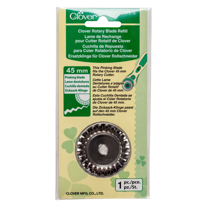 Clover Rotary Cutter Pinking Blade Refill - 45mm