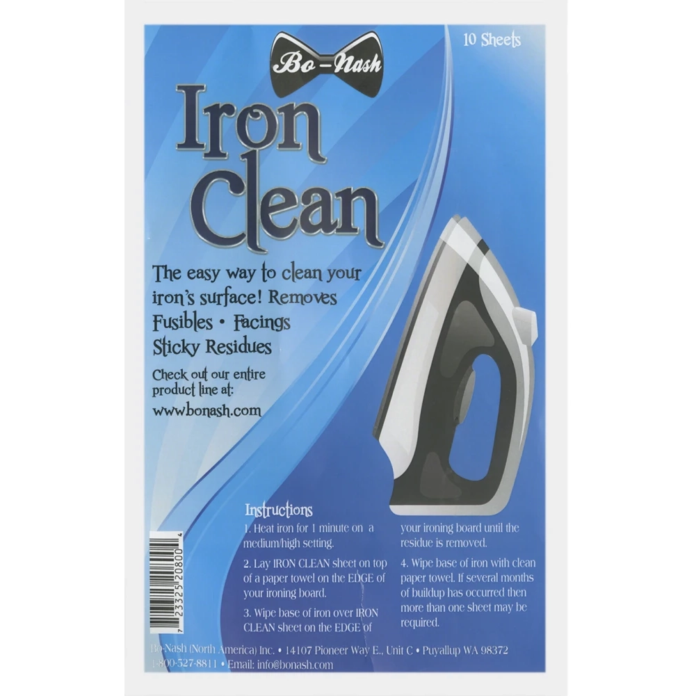 Bo-Nash Iron Clean Sheets, 10/pk