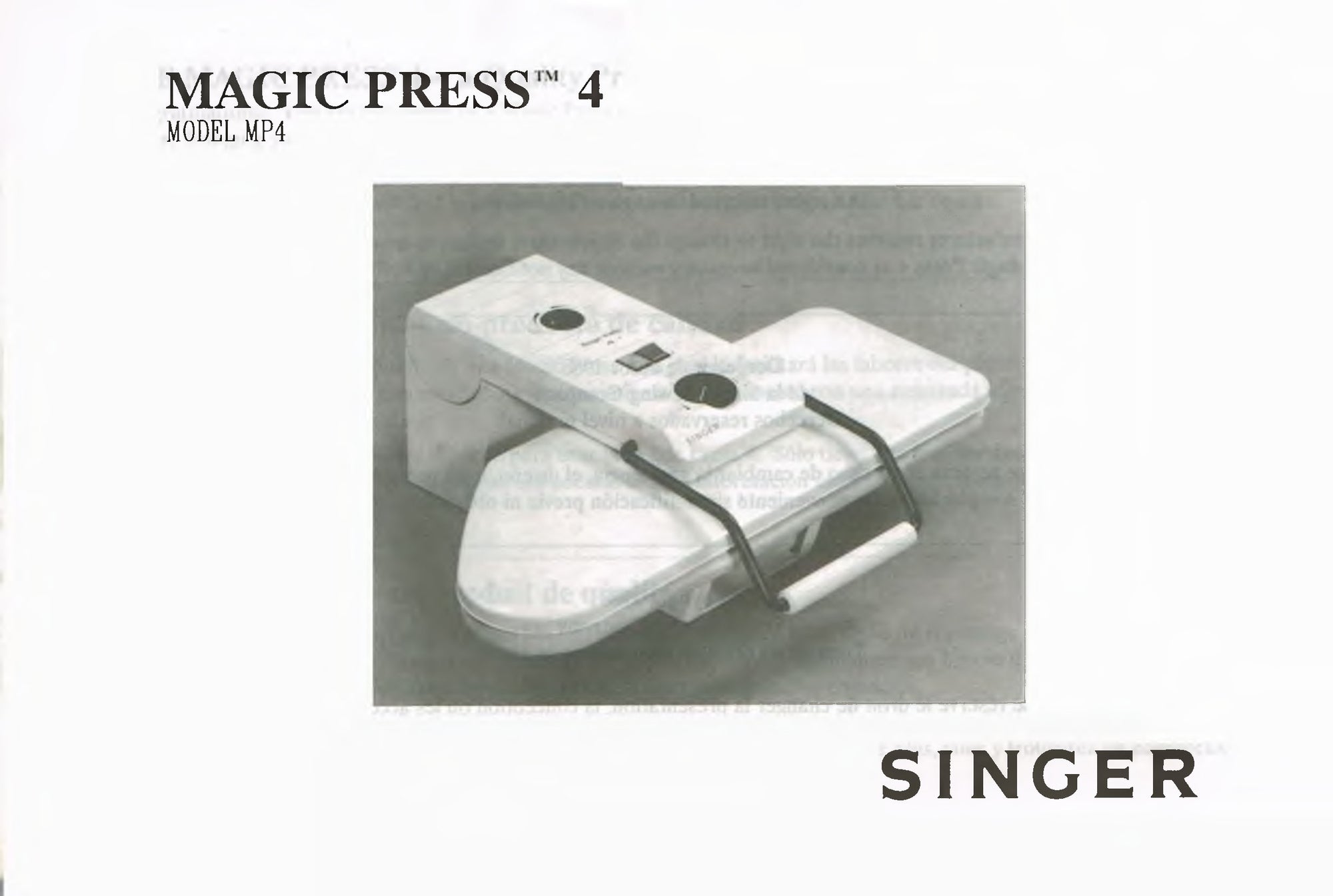 Singer Magic Press 4 Instruction Manual