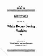 White Rotary Sewing Machine Book 10 Instruction Manual