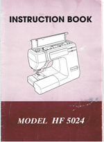 Janome HF5024 Instruction Manual