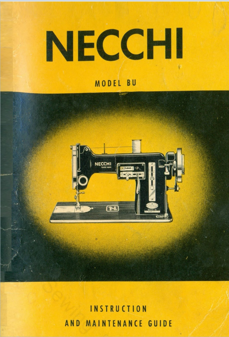 Instruction Manual, Necchi BU