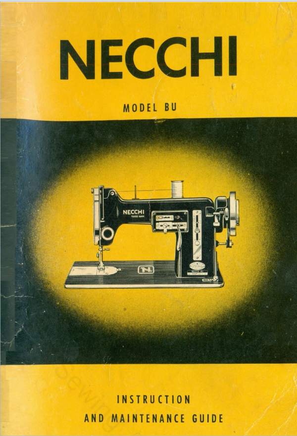 Instruction Manual, Necchi BU mrsewing