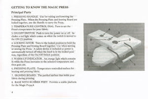 Singer Magic Press 4 Instruction Manual