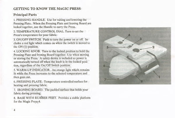 Singer Magic Press 4 Instruction Manual - mrsewing