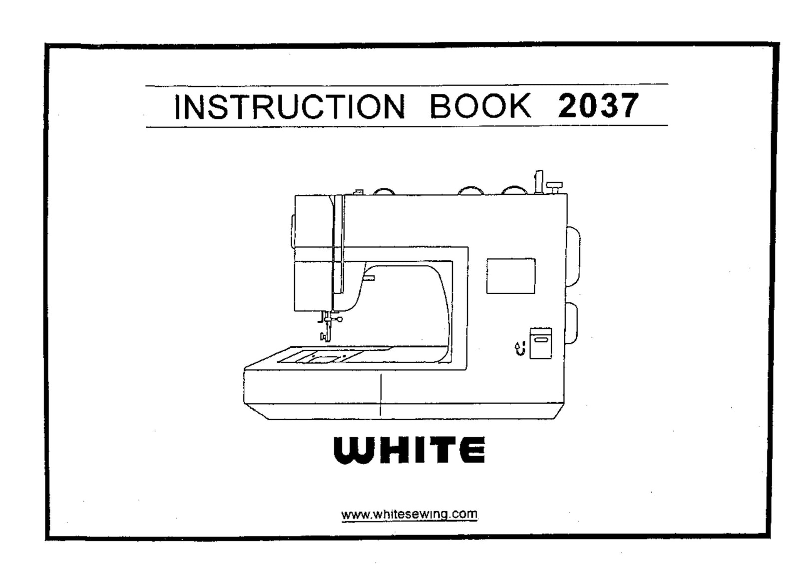 White 2037 Instruction Manual