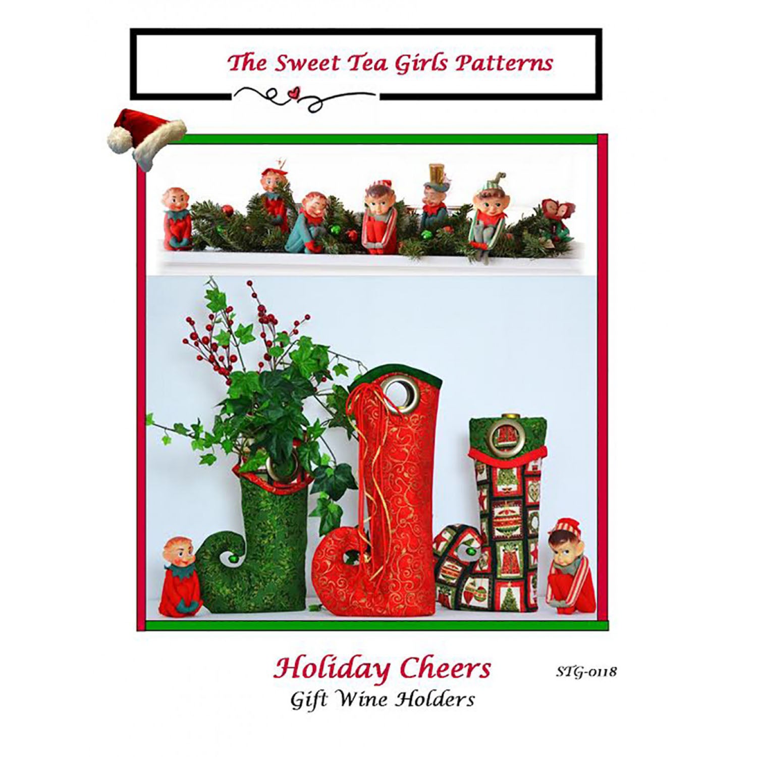 Holiday Cheers Gift Wine Holders Pattern