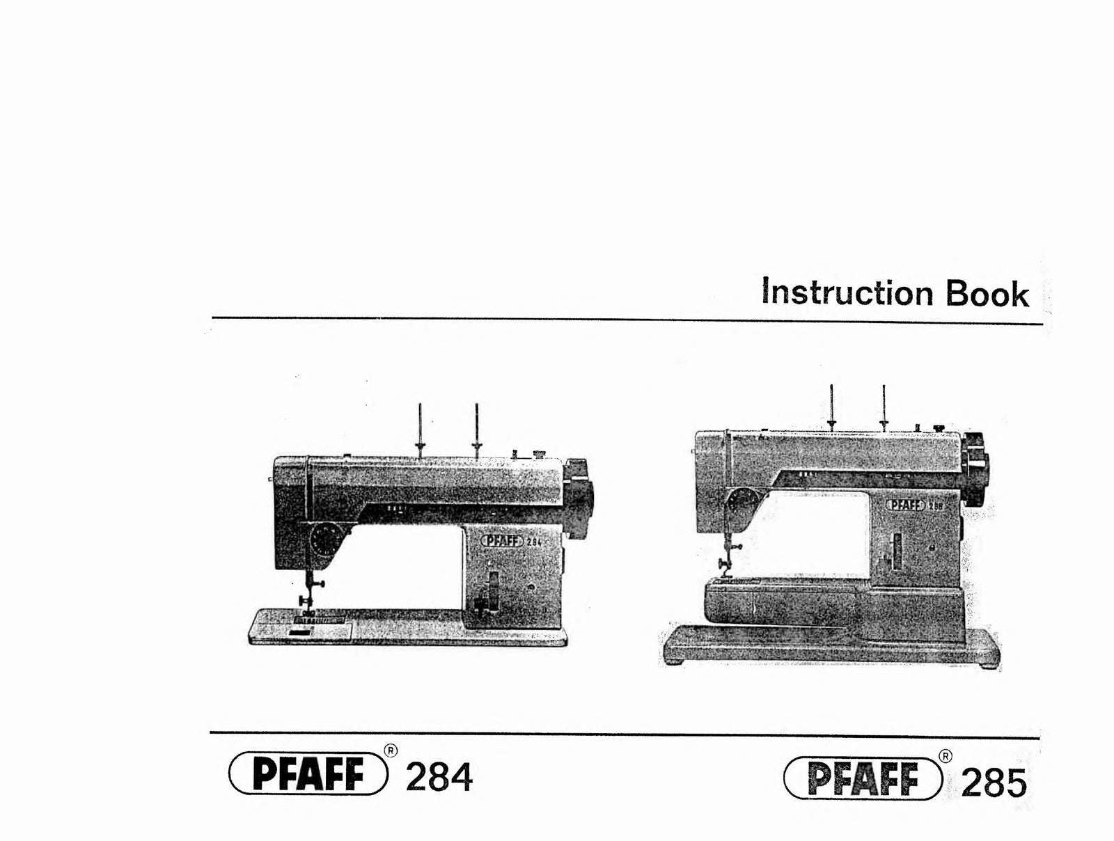 Pfaff 284/285 Instruction Manual