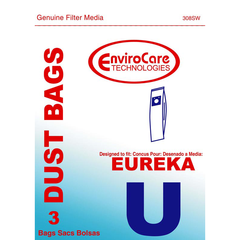 Type U Paper Replacement Bags, Eureka - 3/pk