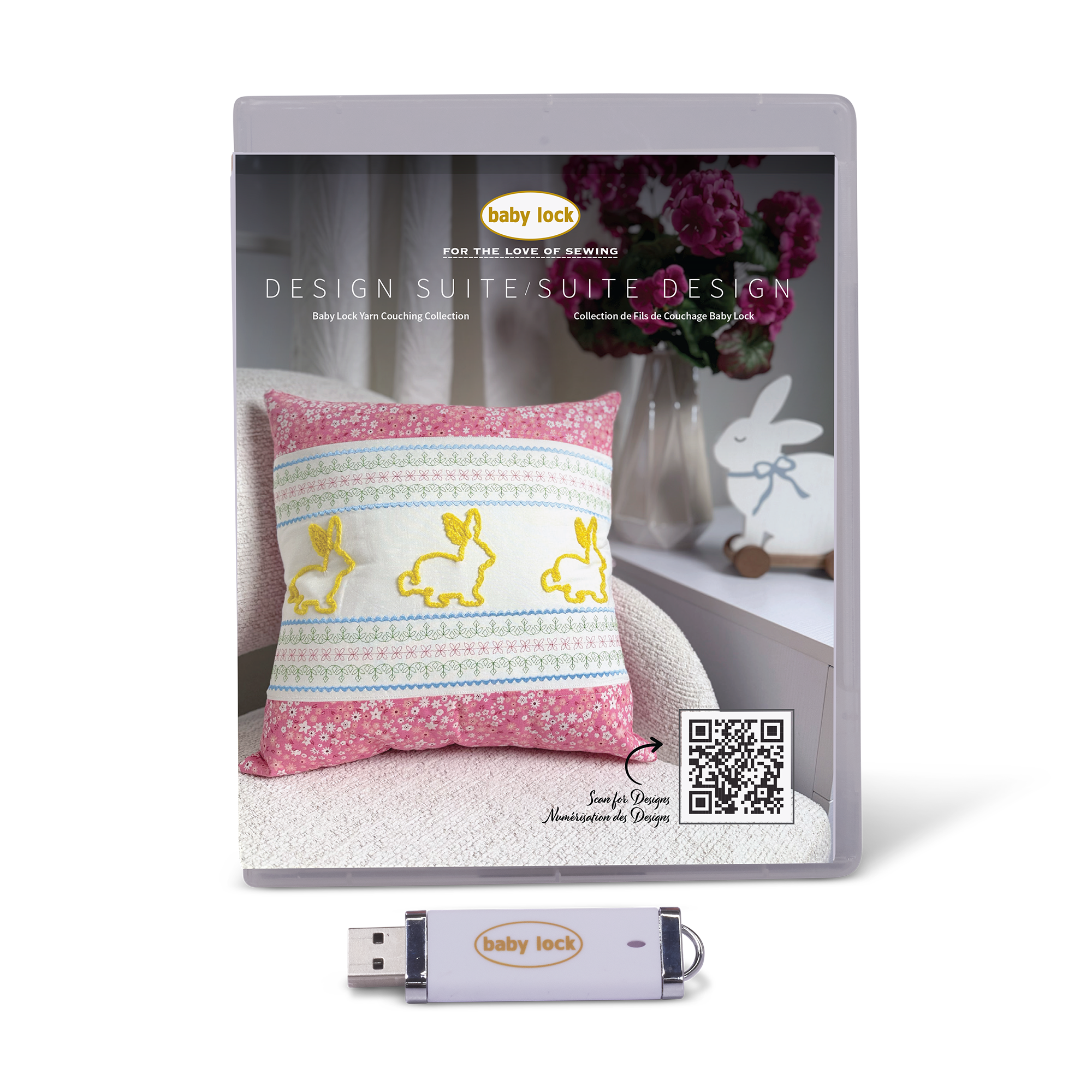 Baby Lock Yarn Couching Embroidery Design Suite Collection