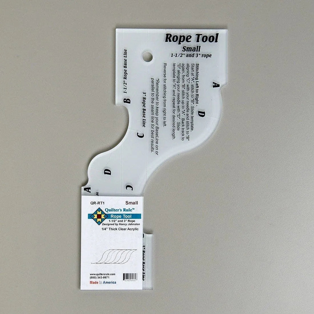 Rope Tool Acrylic Ruler, QR-RT1