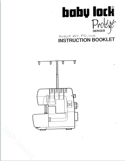 Baby Lock BL402 Instruction Manual