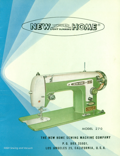 Instruction Manual, New Home 270