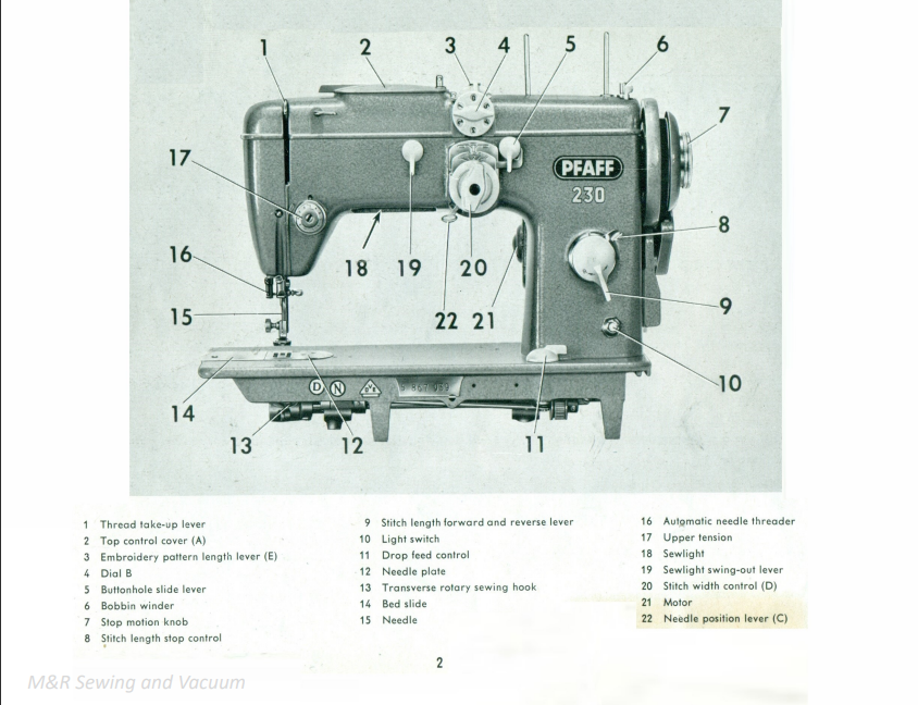 Pfaff 230/260 Instruction Manual