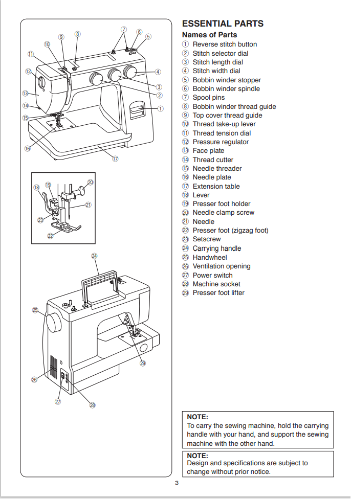 Instruction Manual, Janome