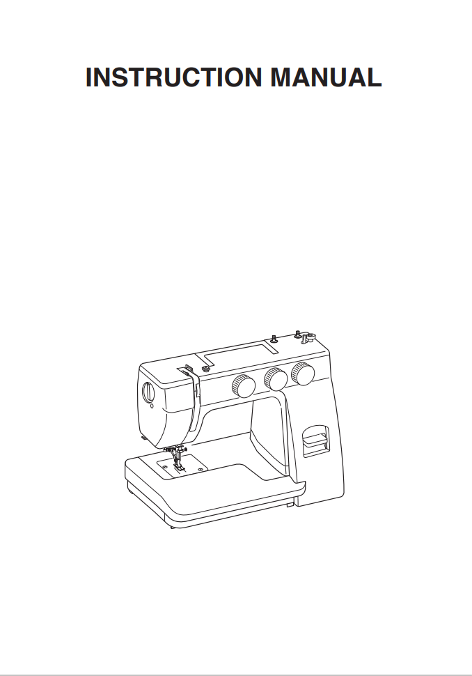 Instruction Manual, Janome HD523