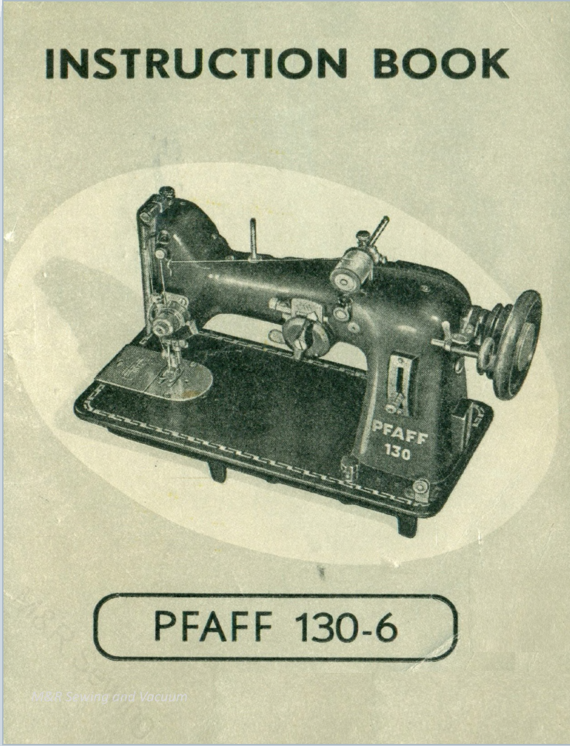 Pfaff 130-6 Instruction Manual