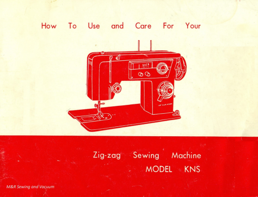 Instruction Manual, Model NKS Zig Zag