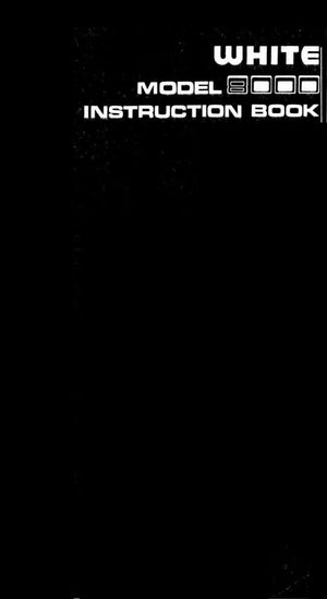 White Model 8000 Instruction Manual