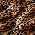 Faux Wavy Leopard in Black/Brown/White - 18in x 54in